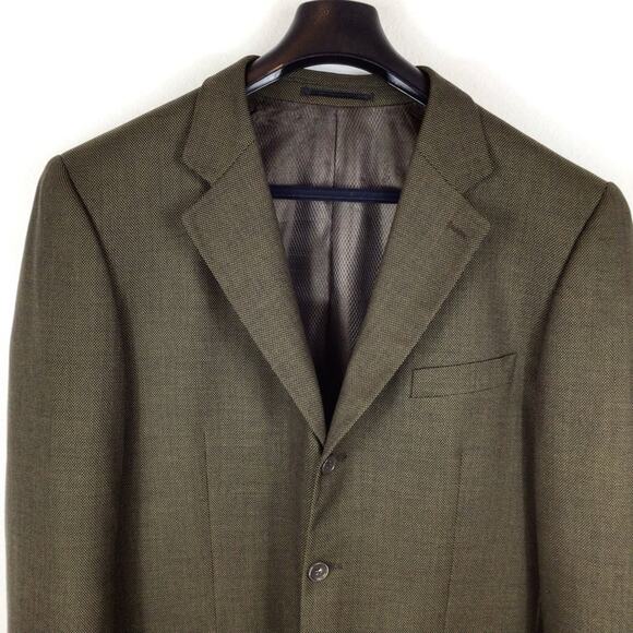 MANTONI Italian Extra Fine Super 120 Wool Men's 3 button Suit Jacket size 44R - Picture 3 of 6